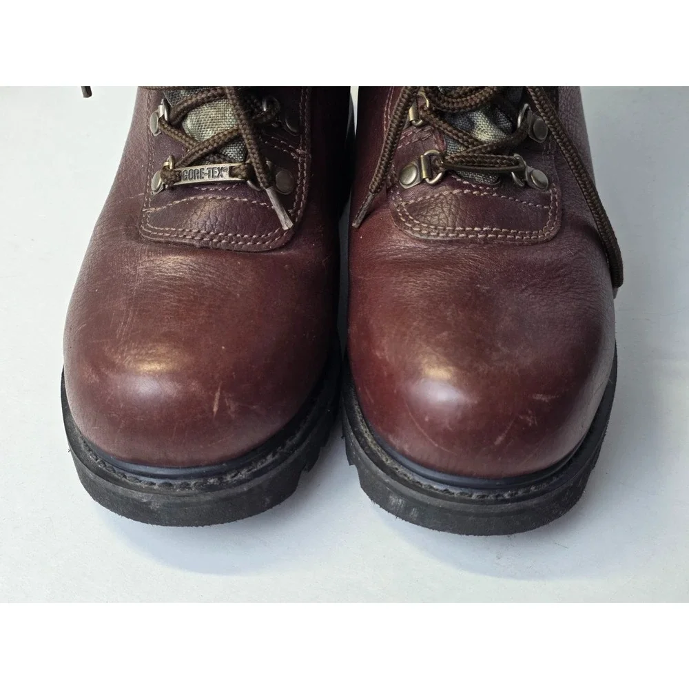 Wolverine Camo Men's Boots Size 7.5 Brown Leather Hunting Work‎ High Top Shoes
